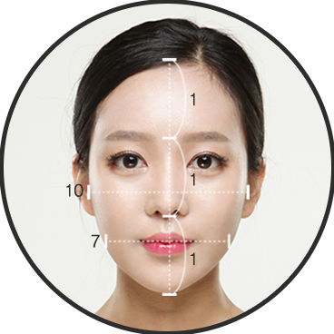 Tỷ lệ — đo tỷ lệ đường nét khuôn mặt