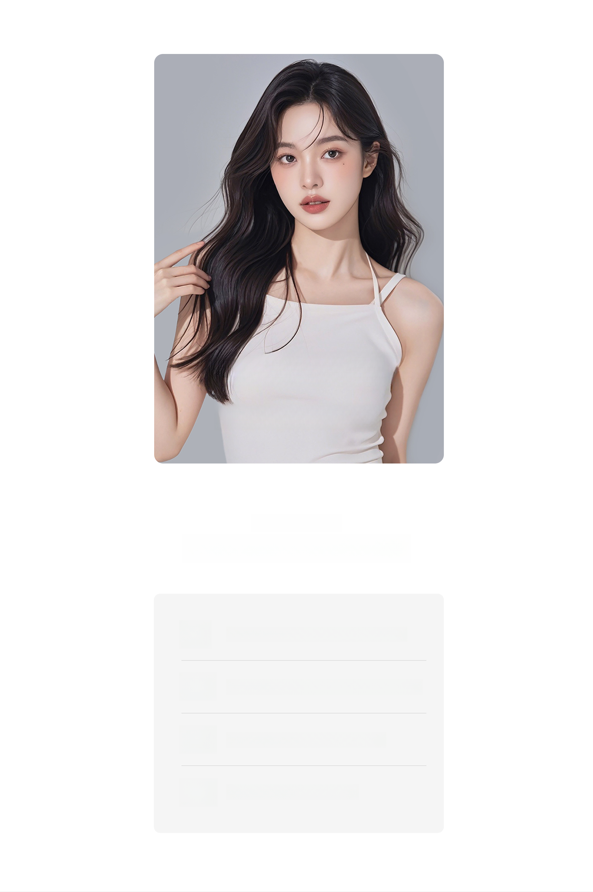 Nền hướng dẫn đối tượng phù hợp phẫu thuật mở góc mắt kép — người mẫu với đôi mắt thoáng