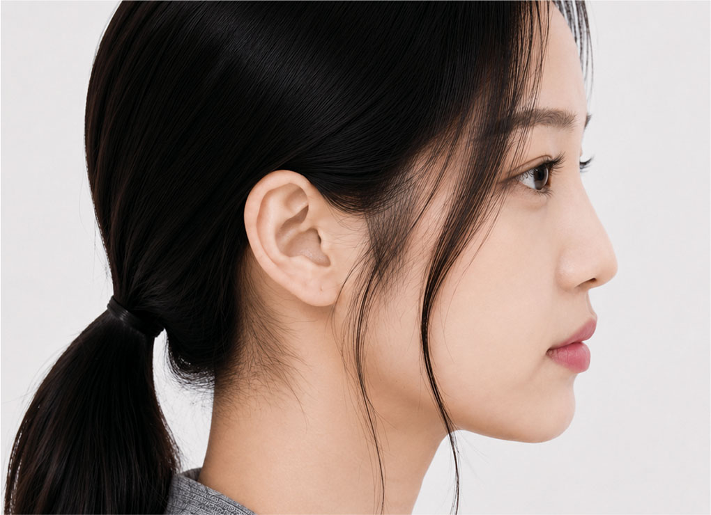 Đường sống mũi có chiều sâu before